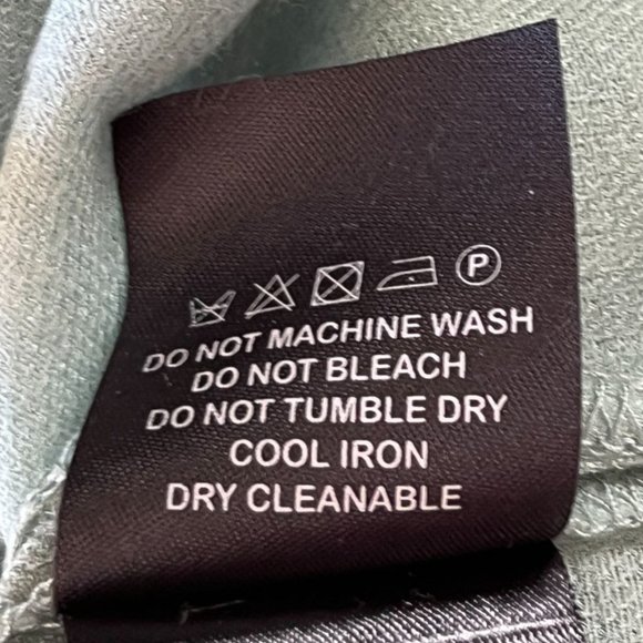 Emu Australia Green Maxi Dress Size Small Wool Silk Blend Semi-Sheer Side Slits - Picture 8 of 8